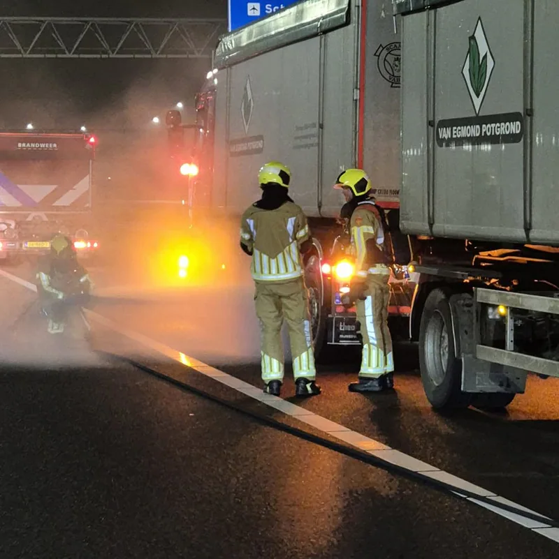 Brand vrachtwagen
