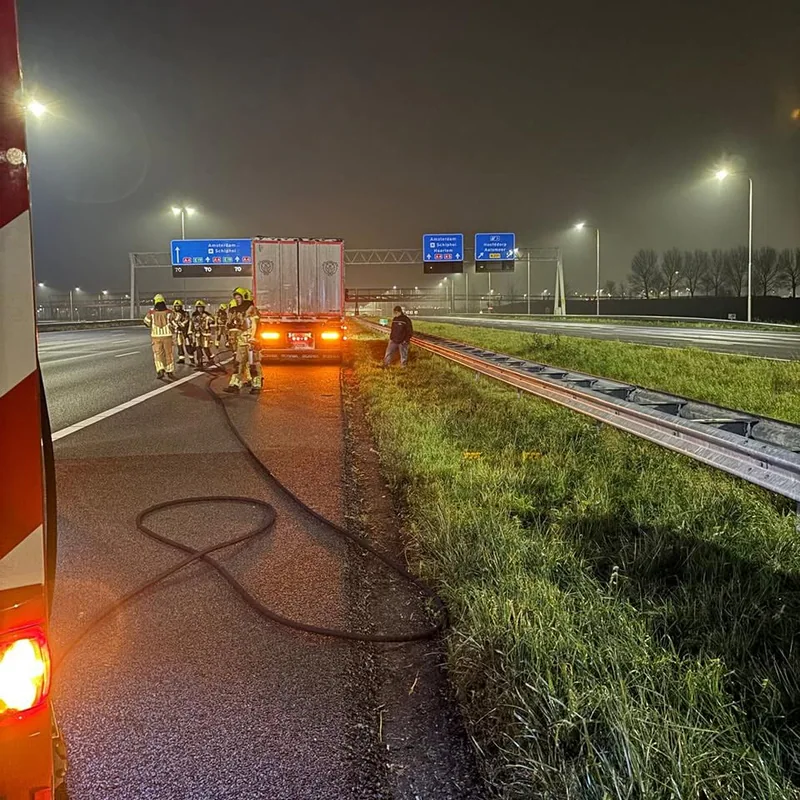Brand vrachtwagen