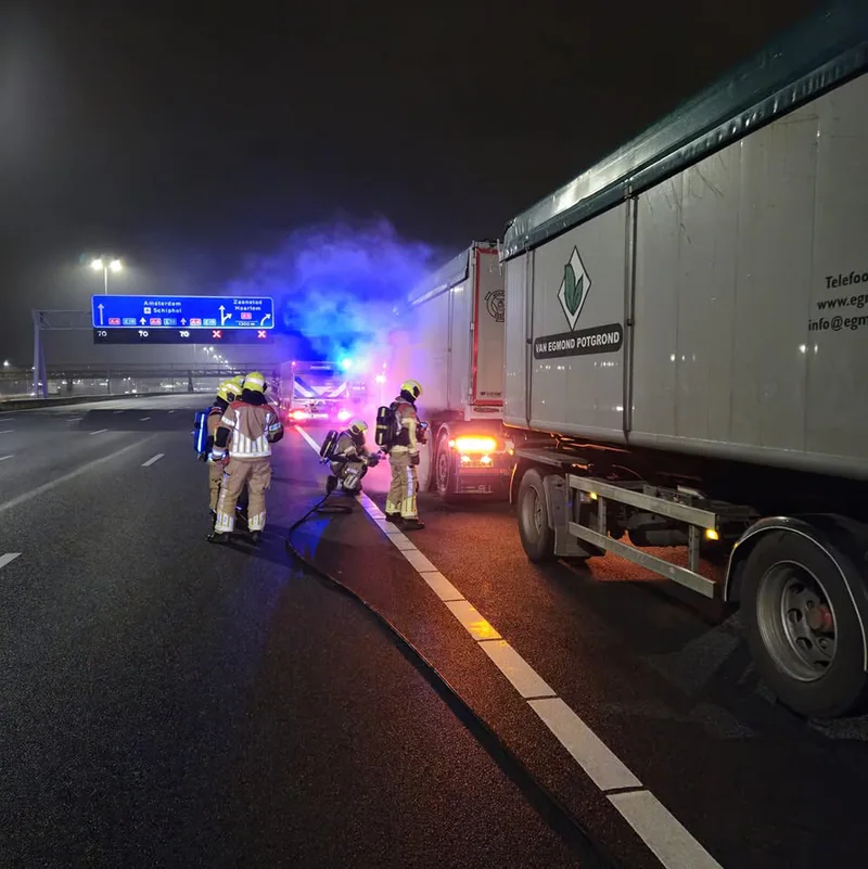 Brand vrachtwagen